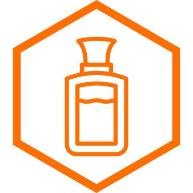 Bir şişe simgesinin vektör illüstrasyonu