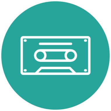 Kaset. Web simgesi basit illüstrasyon