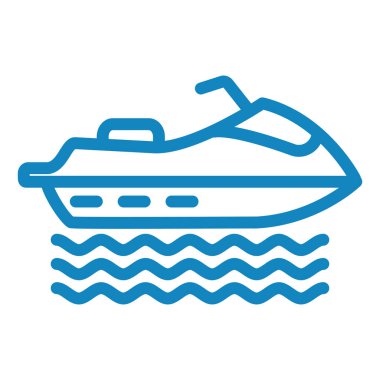 Yolcu gemisi simgesi. Web için yat vektör simgelerinin özet çizimi