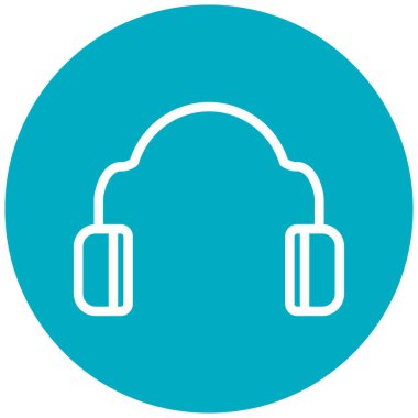 Kulaklık simgesinin vektör illüstrasyonu