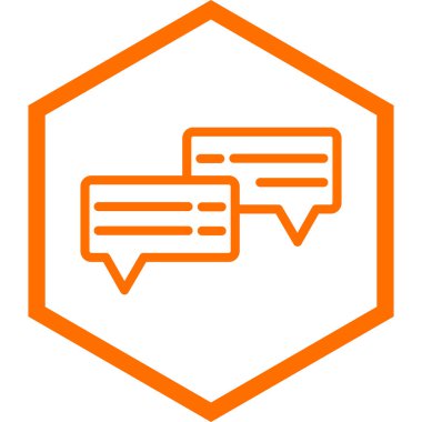 Konuş. Web simgesi vektör illüstrasyonu