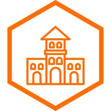 Kiliseye. Web simgesi basit illüstrasyon