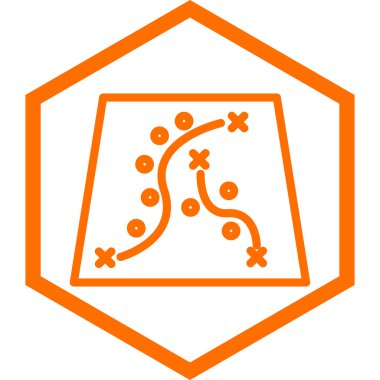 Kırmızı ve beyaz kare simgesinin vektör illüstrasyonu