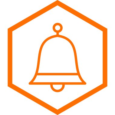 Bir çan simgesinin vektör illüstrasyonu