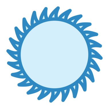 Güneş ikonu. Web için çiçek vektör simgelerinin basit çizimi