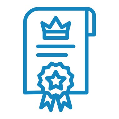 Sertifika ikonu vektör illüstrasyonu