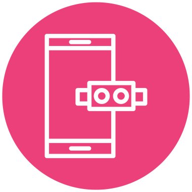 Cep telefonu simgesi, vektör illüstrasyonu