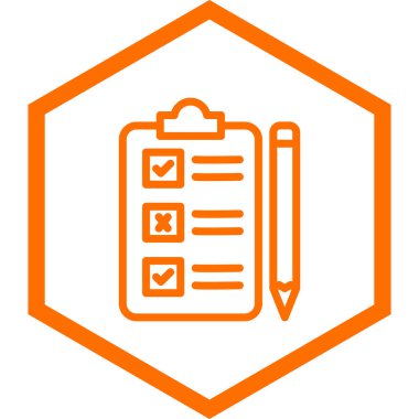 Kontrol listesi simgesi vektör illüstrasyonu