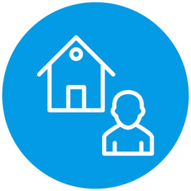 Bir ev simgesinin vektör illüstrasyonu