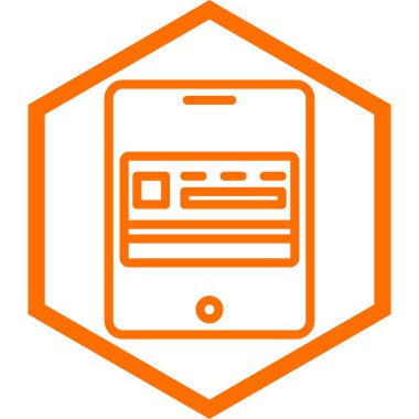 vektör akıllı telefon simgesi, eps 10 dosyası, düzenlenmesi kolay