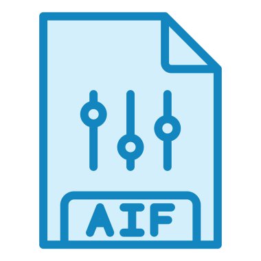 AIF dosya biçimi vektör illüstrasyonu