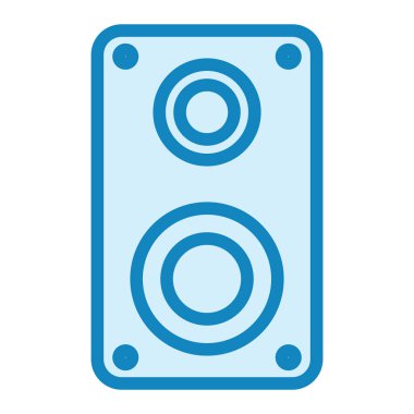 Müzik hoparlörü simgesi. vektör illüstrasyonu