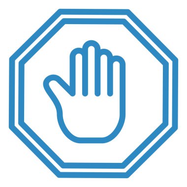 dur işareti simgesi, vektör çizimi