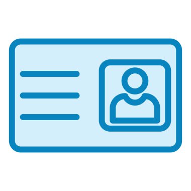 Ziyaretçi Kartı simgesi, vektör illüstrasyonu