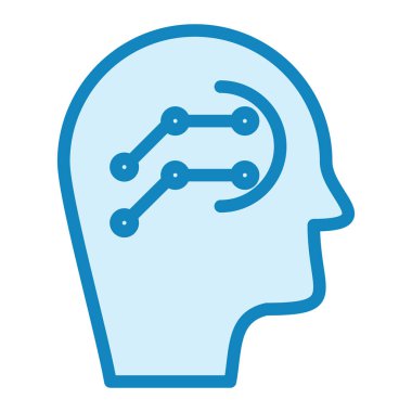 Cyborg çizgi simgesi, vektör illüstrasyonu