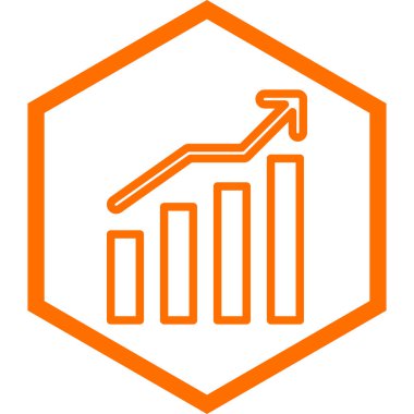Bar çizelgesi simgesi. vektör illüstrasyonu