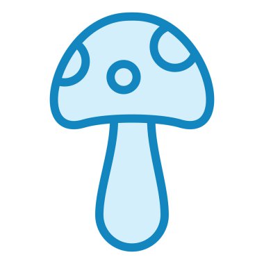 Mantar. Web simgesi basit illüstrasyon 