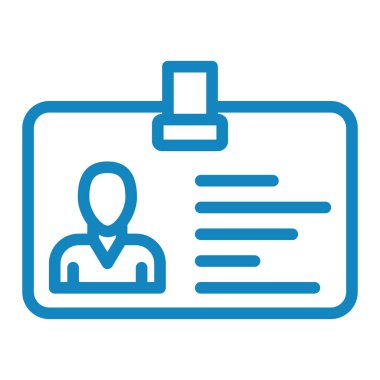 Kimlik kartı simgesi, vektör illüstrasyonu