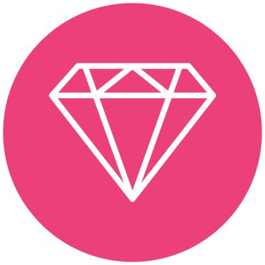 Elmas. Web simgesi basit illüstrasyon