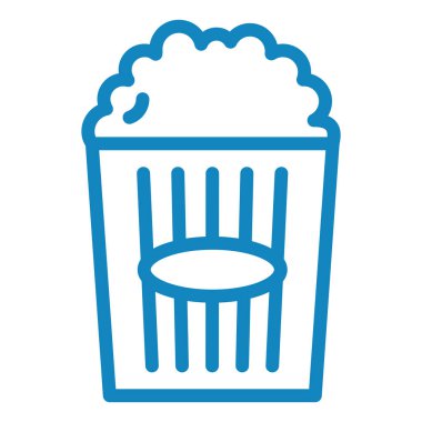 Patlamış mısır. Web simgesi basit illüstrasyon