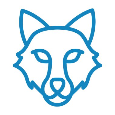 cat face icon. outline illustration of dog head vector icons for web