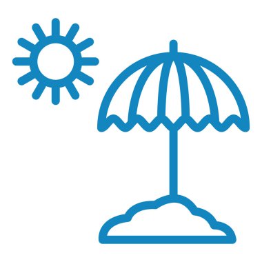 şemsiye simgesi vektör illüstrasyonu