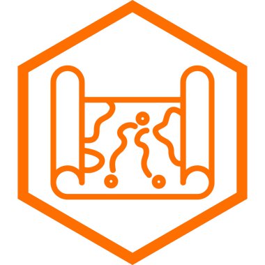 Yapının bir çizgi simgesinin vektör illüstrasyonu