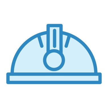 Kask simgesi vektör illüstrasyonu