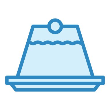 Puding simgesinin vektör illüstrasyonu