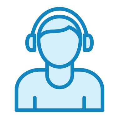 Dinleme simgesi, vektör illüstrasyonu