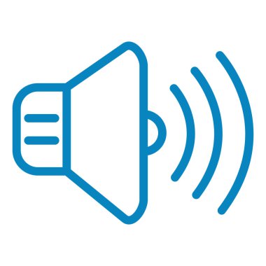 Konuşmacı. Web simgesi basit illüstrasyon