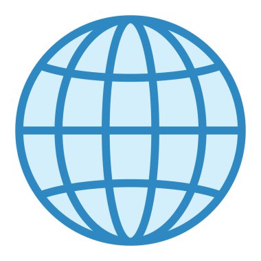 Dünya ikonu. Web için dünya gezegen vektör simgelerinin basit çizimi