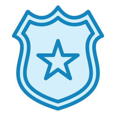 Polis rozeti. Web simgesi basit illüstrasyon 