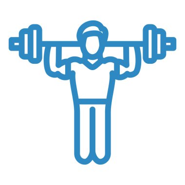 fitness ve vücut geliştirme vektör simgesi