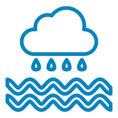 Yağmur bulutları. Web simgesi