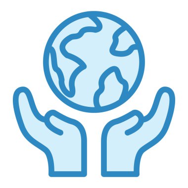 Dünya Günü. Web simgesi basit illüstrasyon