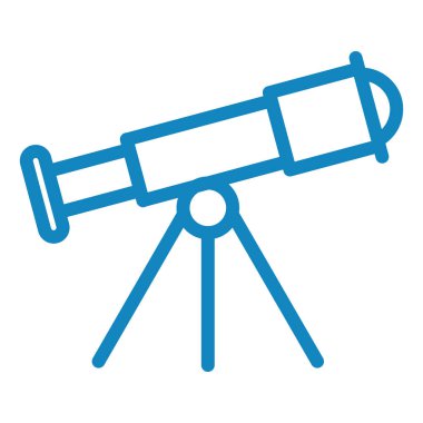 Teleskop. Web simgesi basit illüstrasyon