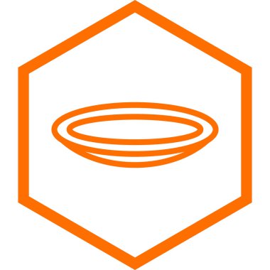 Çizgi simgesi olan turuncu vektör simgesi.