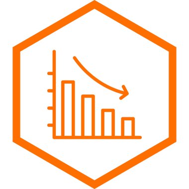 iş grafiği simgesi, vektör illüstrasyonu