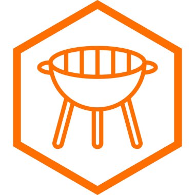 Barbekü ızgarası. Web simgesi