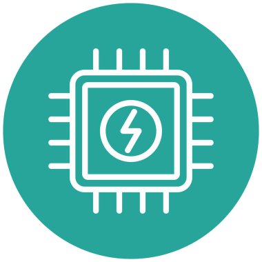 Çip. Web simgesi basit illüstrasyon