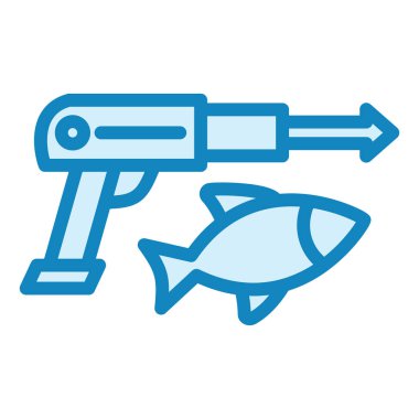 Spear Gun modern ikon vektör çizimi  
