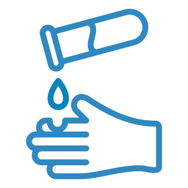 El yıkama ikonu vektörü. İnce çizgi işareti. izole edilmiş sınır sembolü çizimi