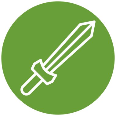 Kılıç. Web simgesi basit illüstrasyon