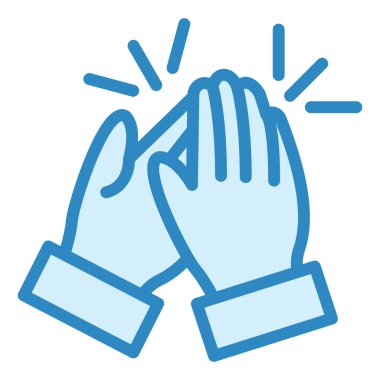 Alkış simgesi vektör illüstrasyonu