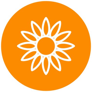 Çiçek. Web simgesi basit illüstrasyon