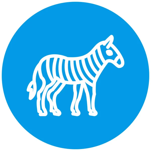 Ilustração Ícone Vetor Zebra — Vetor de Stock