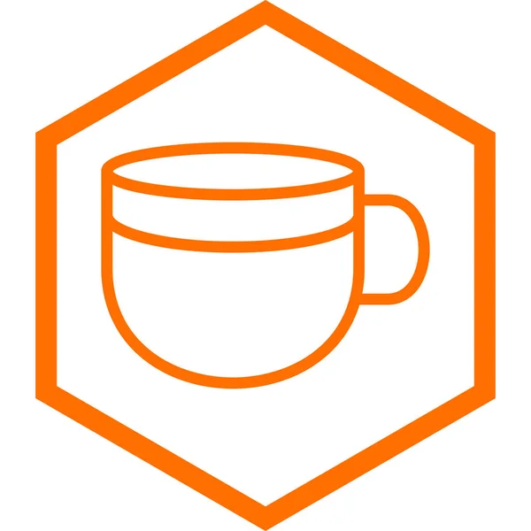 Icono Taza Ilustración Vectorial — Vector de stock