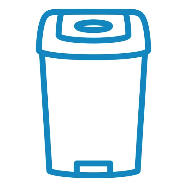 Trash Can Icon Vector Garbage Bin Sign Isolated Contour Symbol — Image vectorielle
