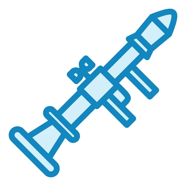 Rocket Launcher Webb Ikon Enkel Illustration — Stock vektor